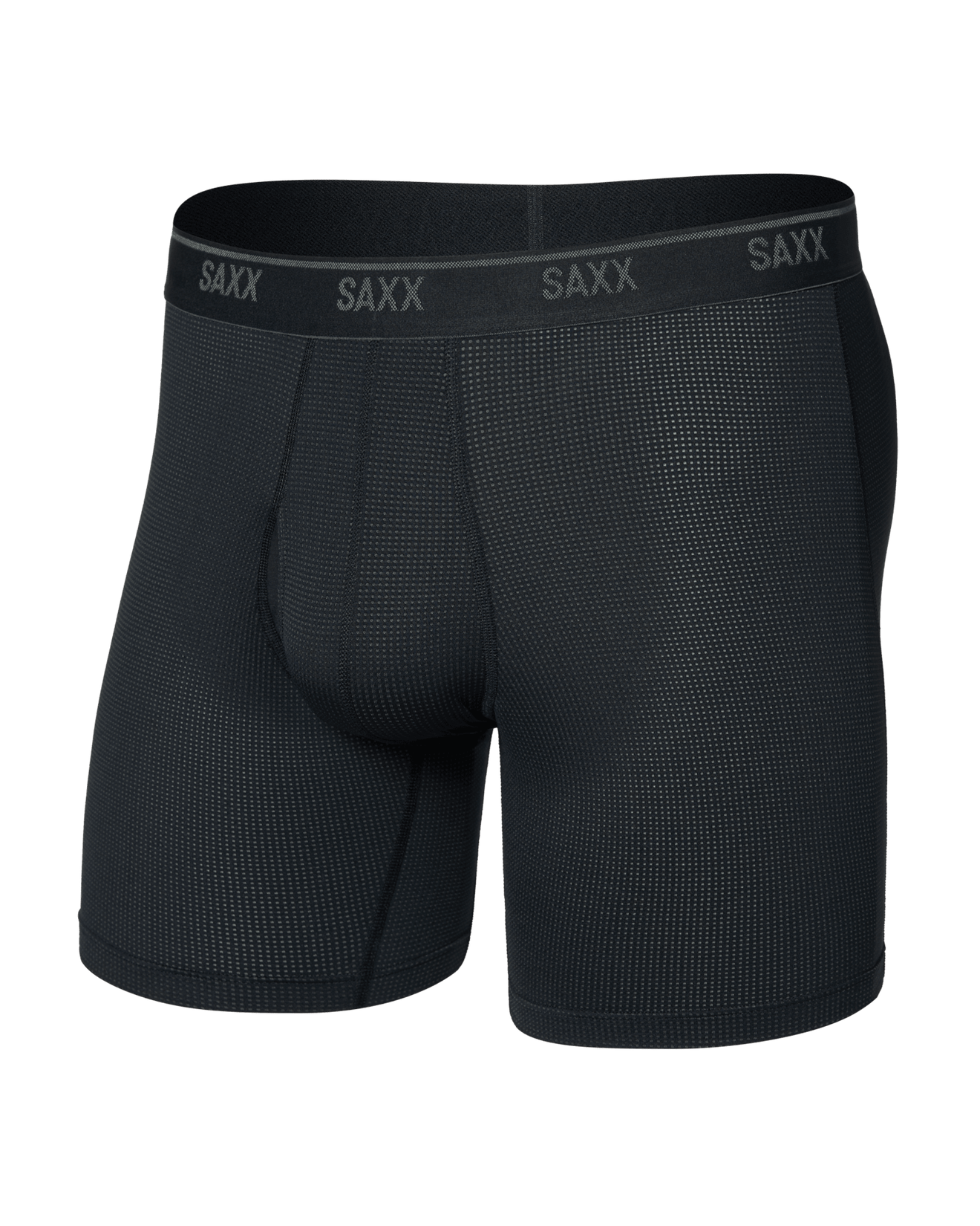 Quest Quick-Dry Mesh Boxer Brief - Black | SAXX Underwear
