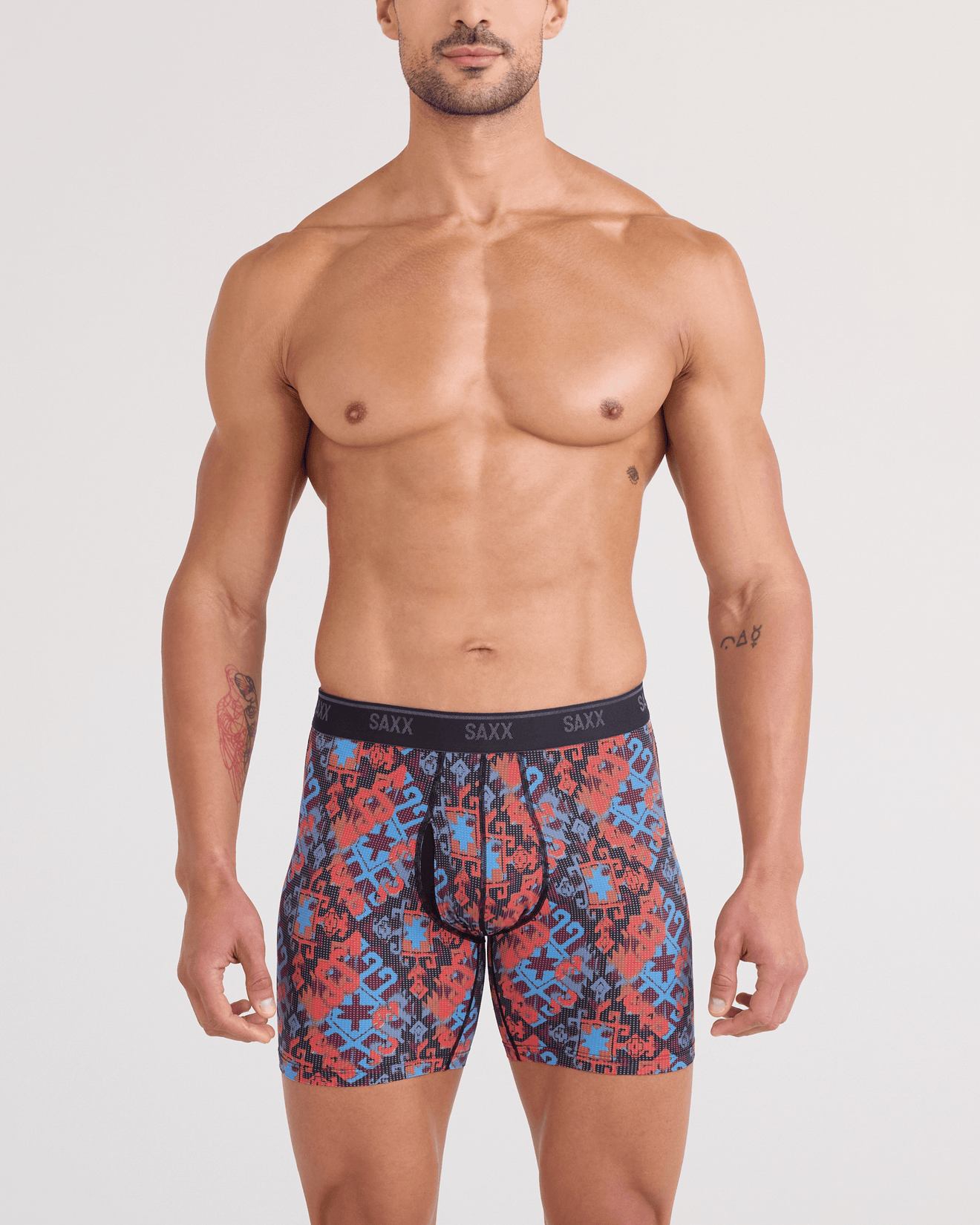 Quest Quick-Dry Mesh Boxer Brief - Heritage Weave-Multi | SAXX