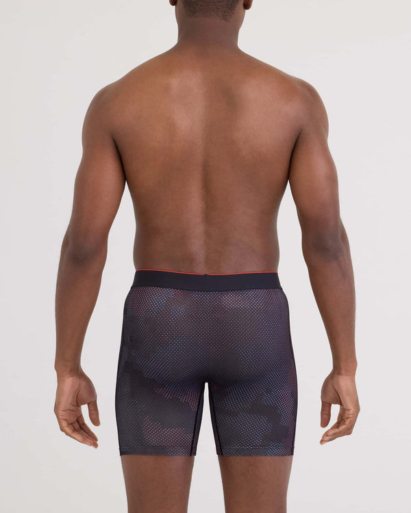 Back - Model wearing Multi-Sport Mesh Boxer Brief Fly in Digi Camo-Black