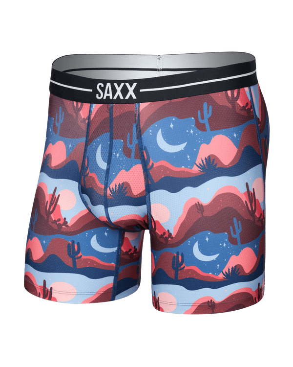 Front of  Volt Breathable Mesh Boxer Brief in Canyon Daze-Red Clay