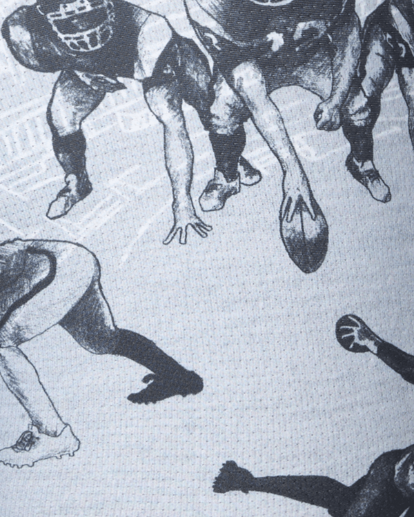 Swatch of Gridiron Action-Grey Heather