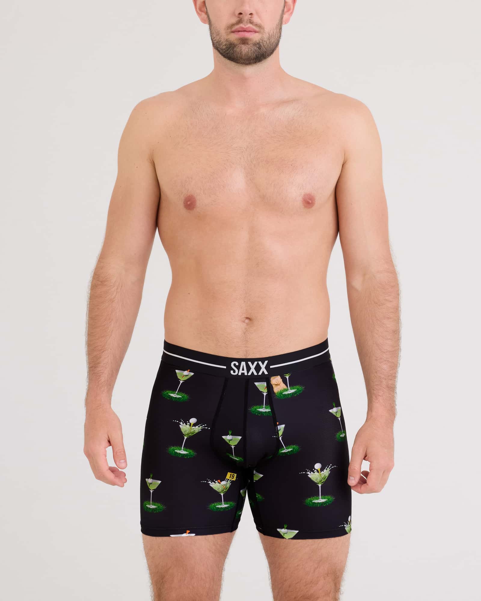 Volt Breathable Mesh Boxer Brief - My Handicap-Black | SAXX Underwear