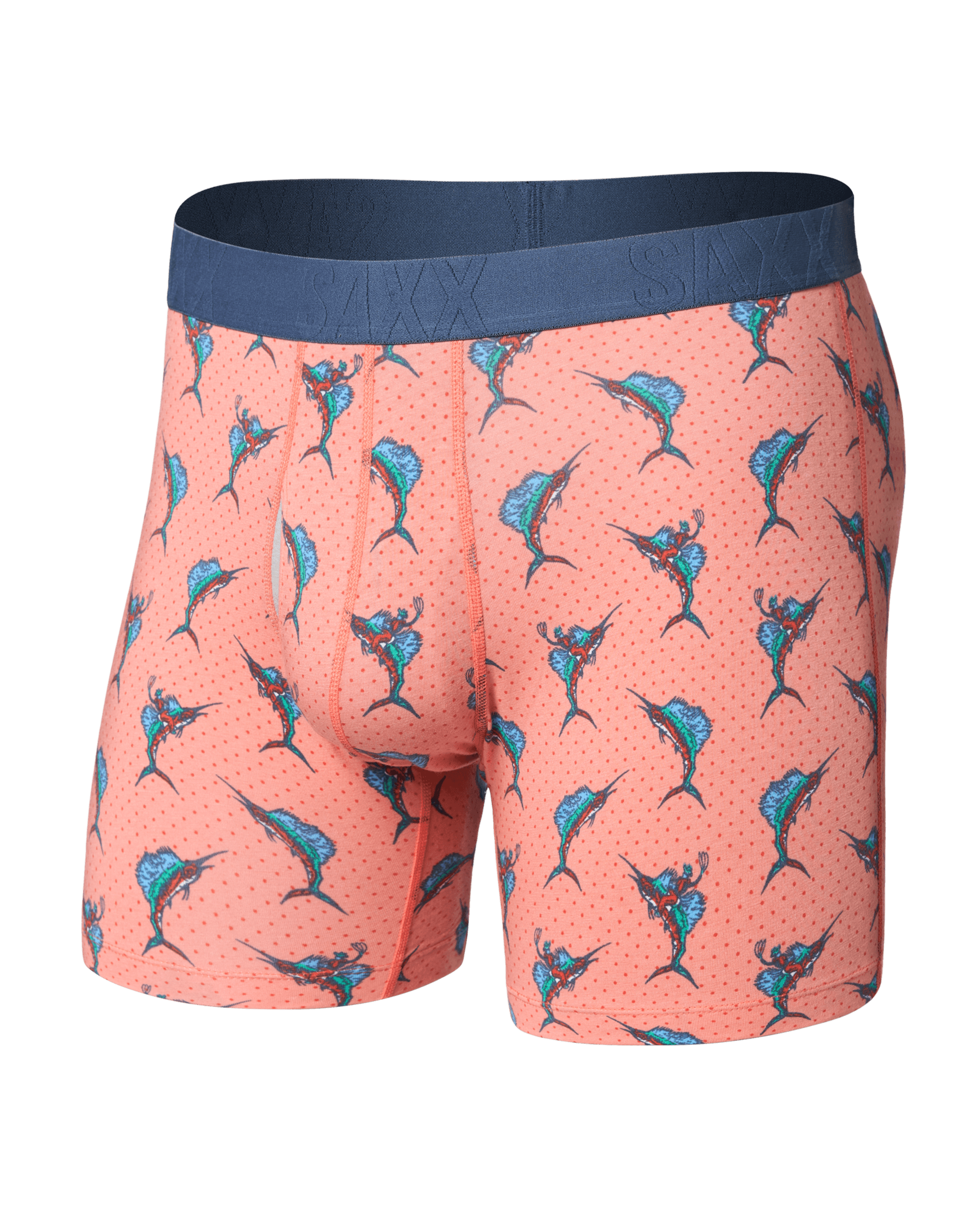Front of Droptemp Cooling Cotton Boxer Brief Fly in Big Catch-Desert Flower