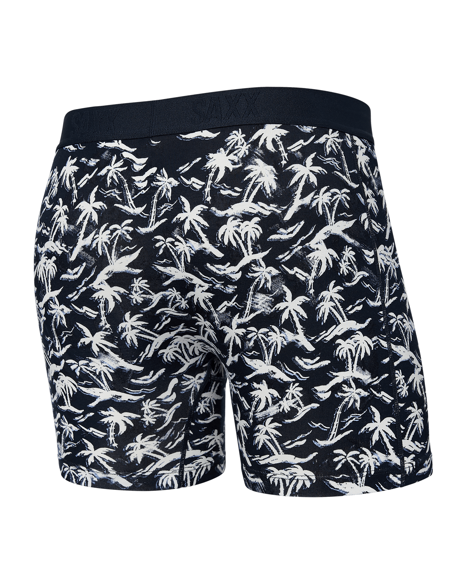 Back of Vibe Boxer Brief in Castaway- Dark Ink
