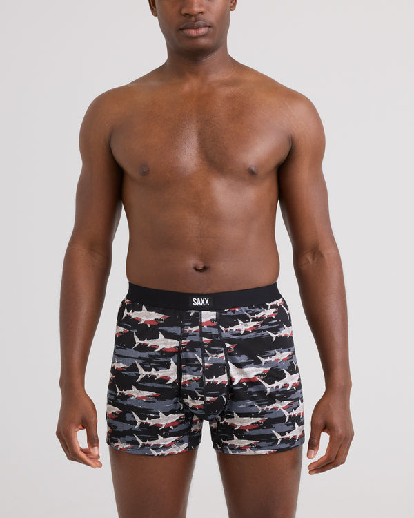 Front - Model wearing Daytripper Comfort Stretch Boxer in Big Byte-Black