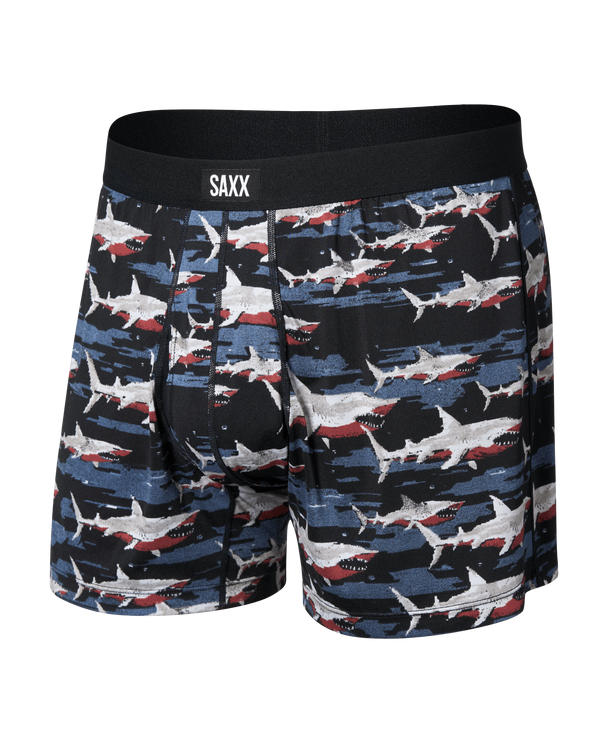 Front of Daytripper Comfort Stretch Boxer in Big Byte-Black