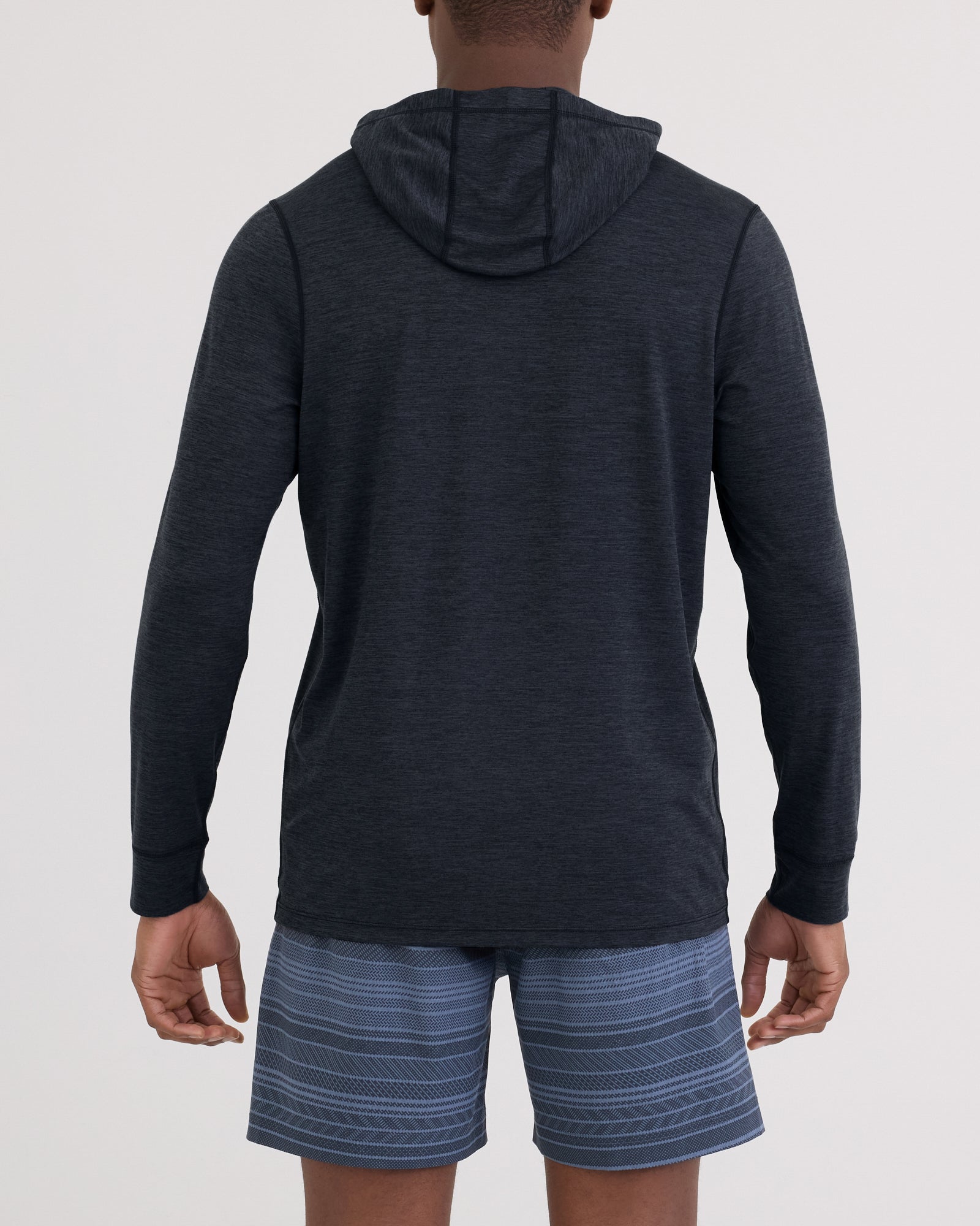 トップス DICH HENDERSON SHORT SIZE HOODIE DropTemp® All Day Cooling Hoodie - Turbulence Heather | SAXX Underwear