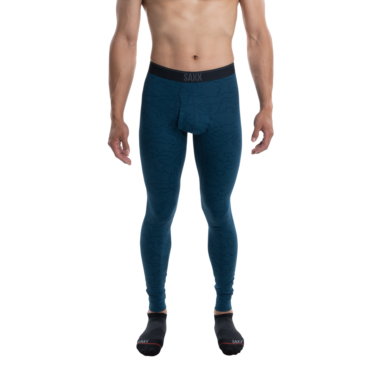 Quest QuickDry Mesh Tight Camo Jacquard Teal SAXX Underwear