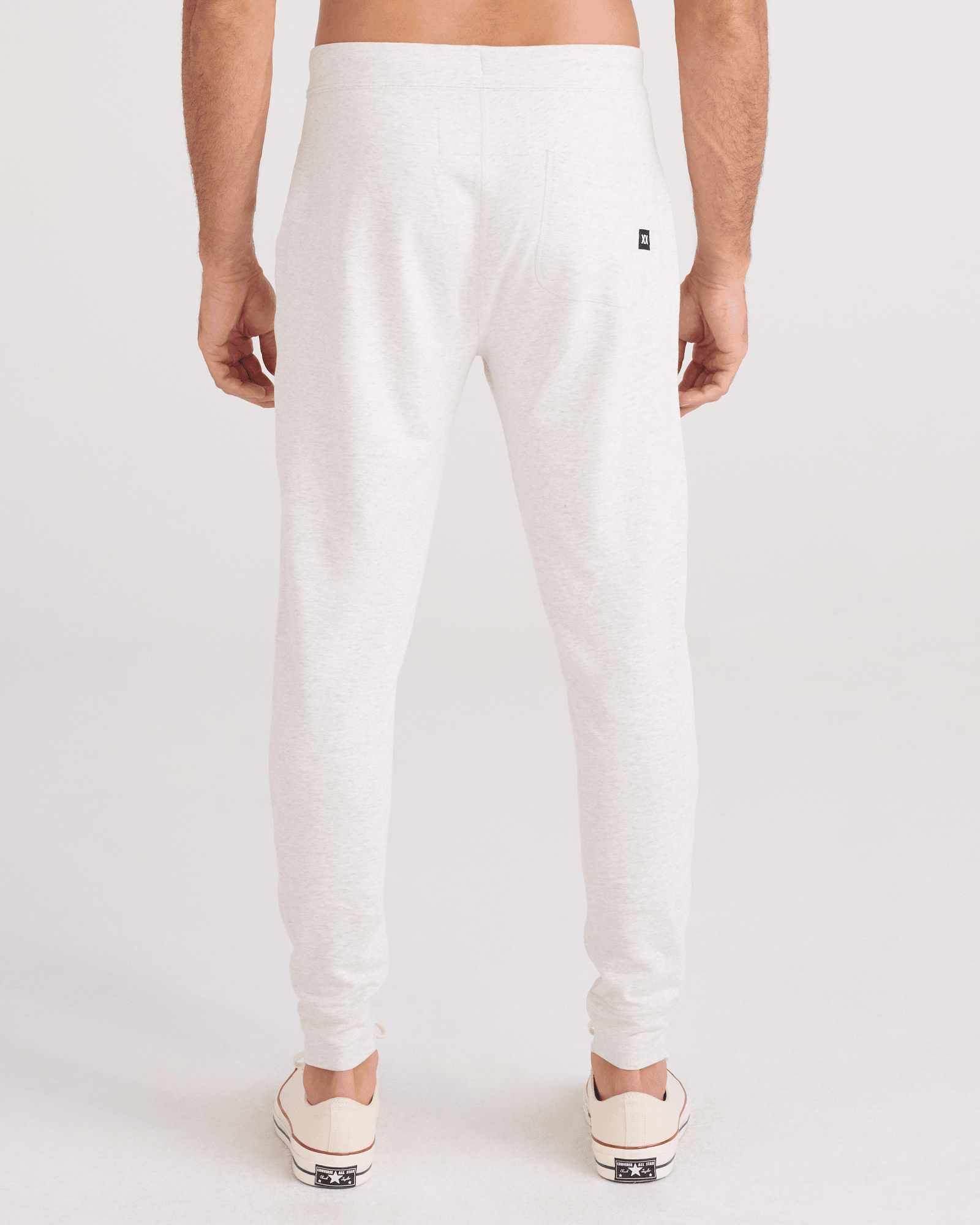 Back - Model wearing  3Six Five Pant in Steel Heather
