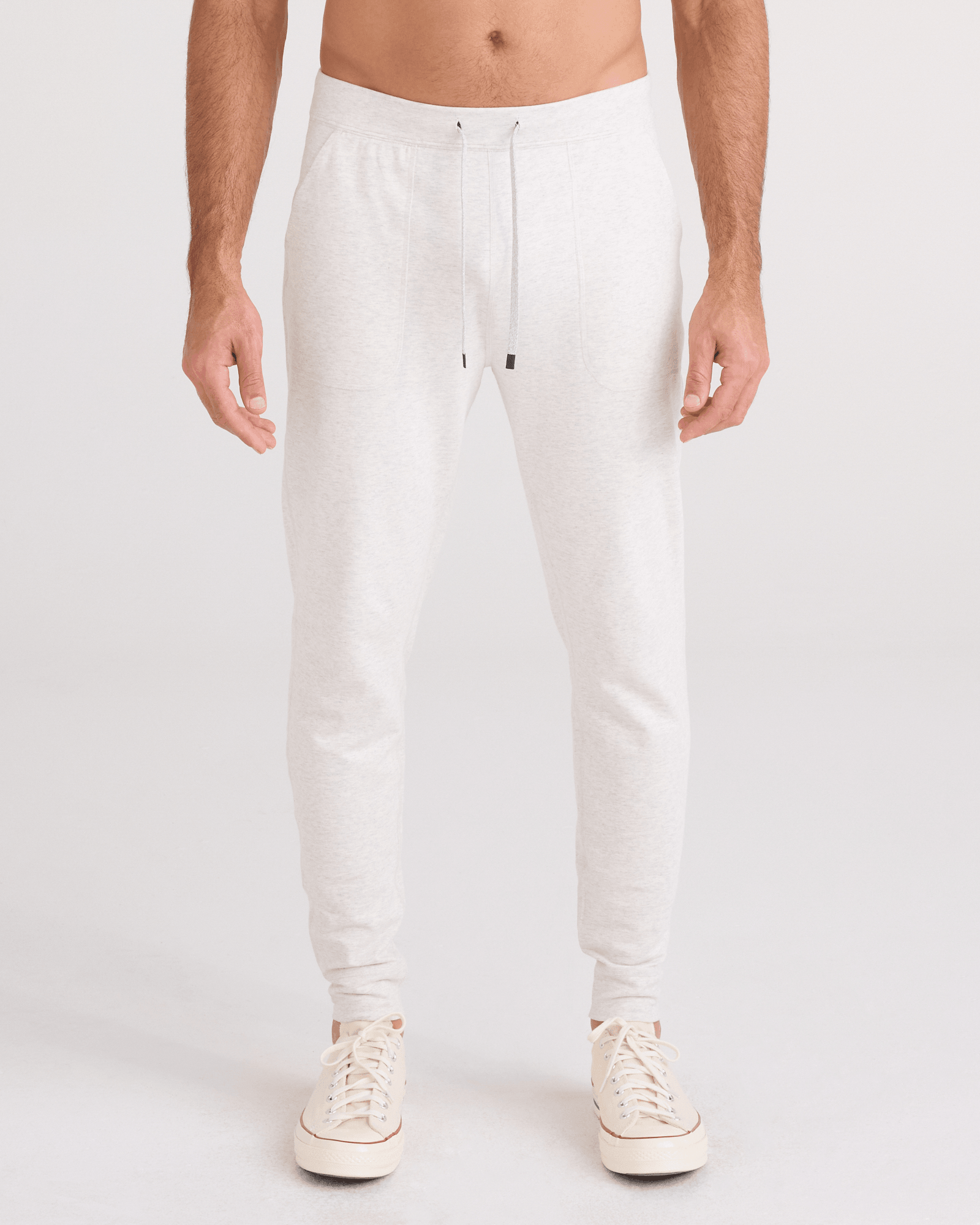 Front - Model wearing  3Six Five Pant in Steel Heather
