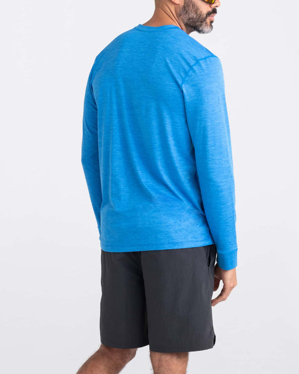 Back - Model wearing Go Coastal 2N1 Volley 7" in Faded Black