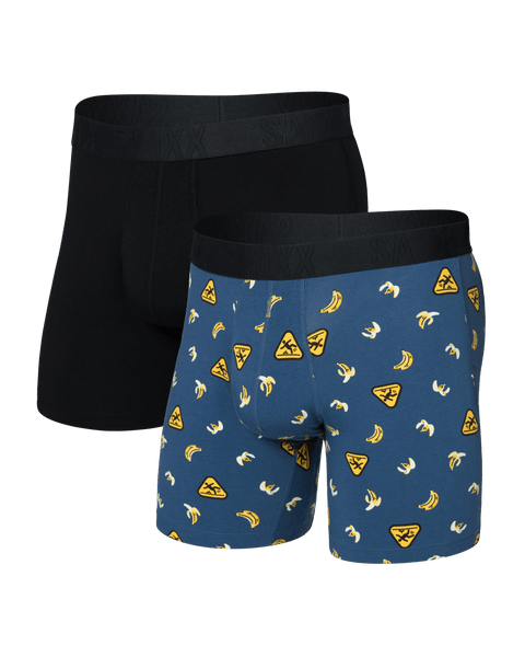 DropTemp Cooling Cotton Boxer Brief (2 Pack) Safety First/Black - Main Image