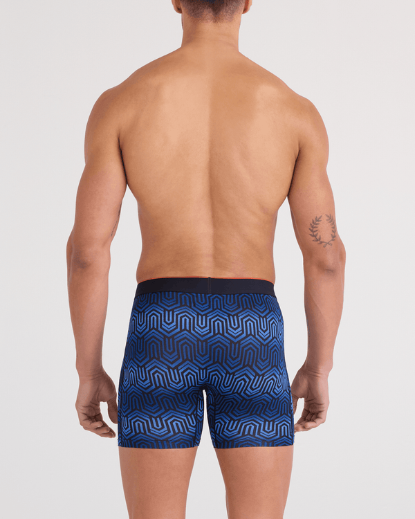 Back - Model wearing  Multi-Sport Mesh Boxer Brief Fly 2 Pack in Chain Of Command/Black