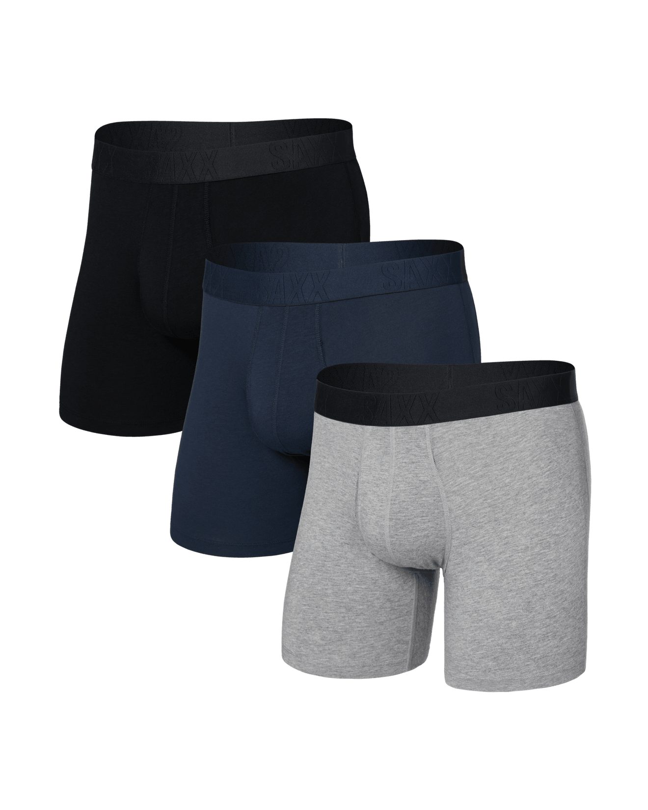 DropTemp Cooling Cotton Boxer Brief (3 Pack) - Dark Grey Heather
