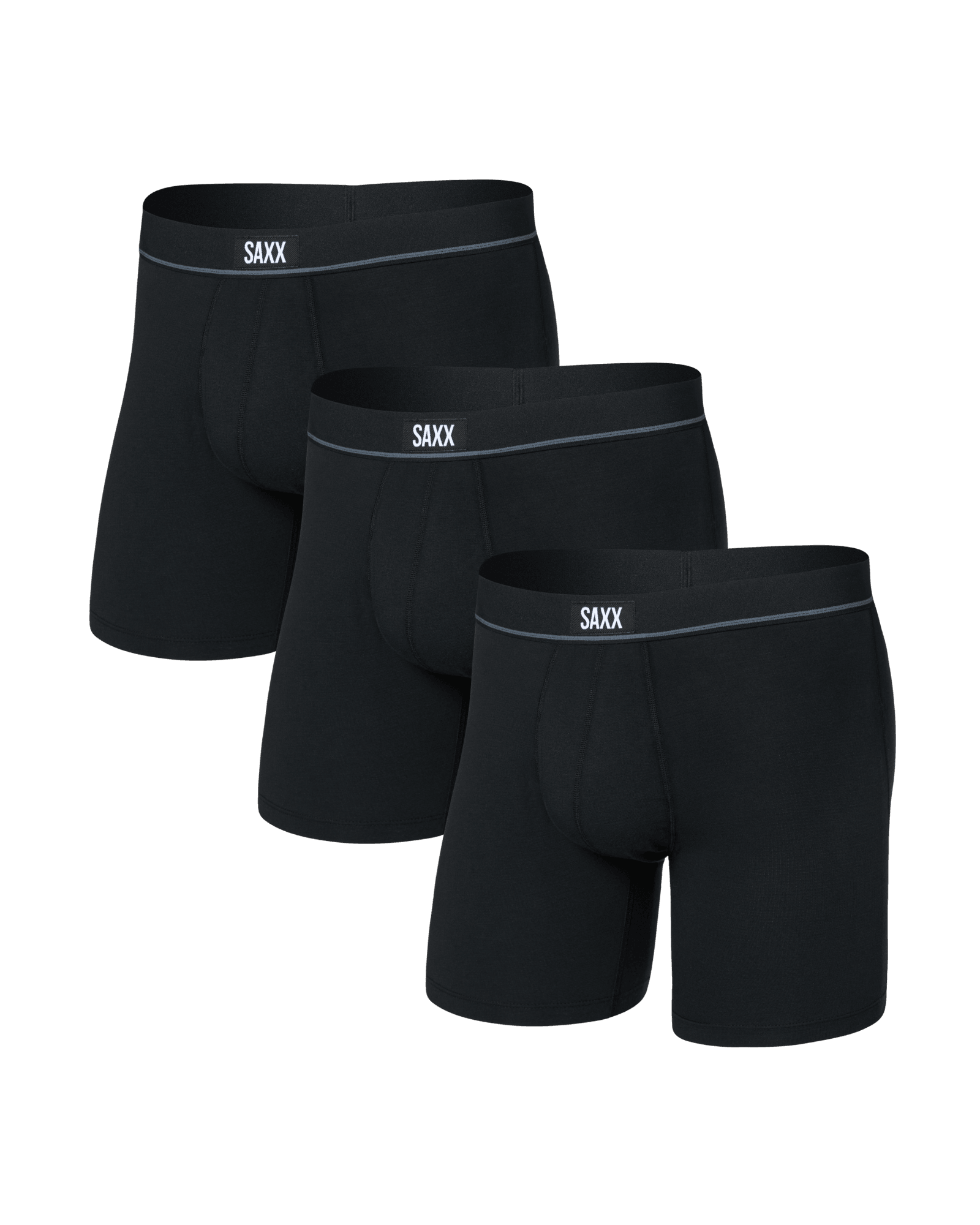 Front of Essential Cotton Boxer Brief in Black