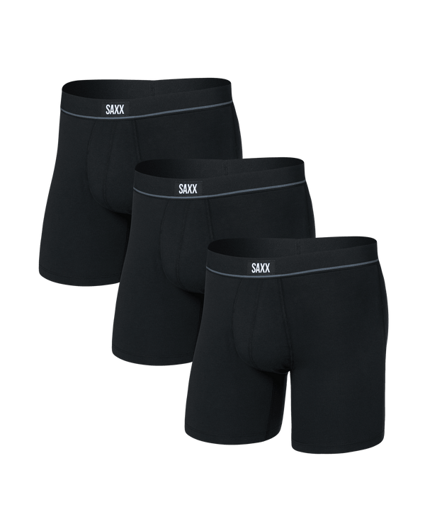 Front of Essential Cotton Boxer Brief in Black