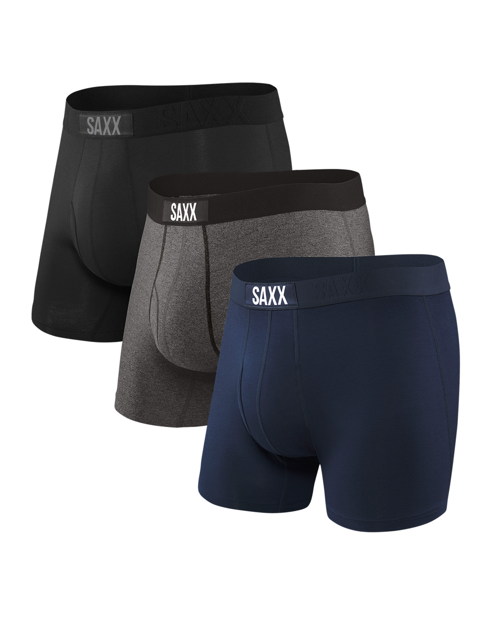 Front of Ultra Super Soft Boxer Brief Fly 3Pk in Classic Ultra 18