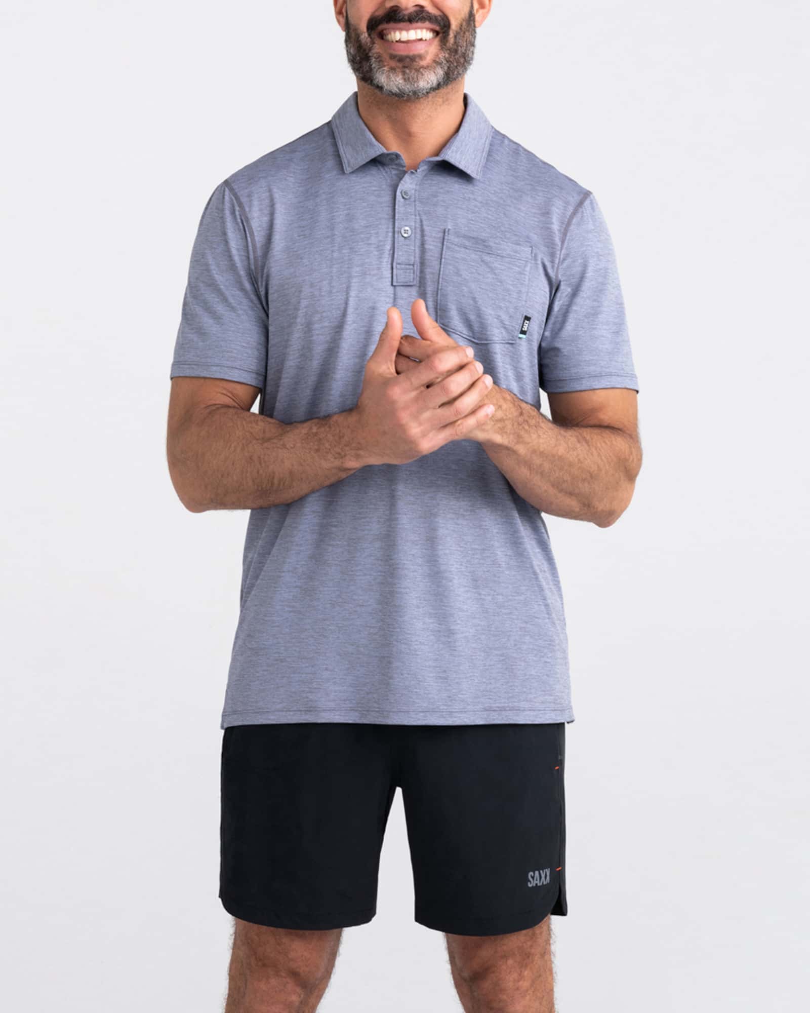 Front - Model wearing Gainmaker 2N1 Short 7" in Black