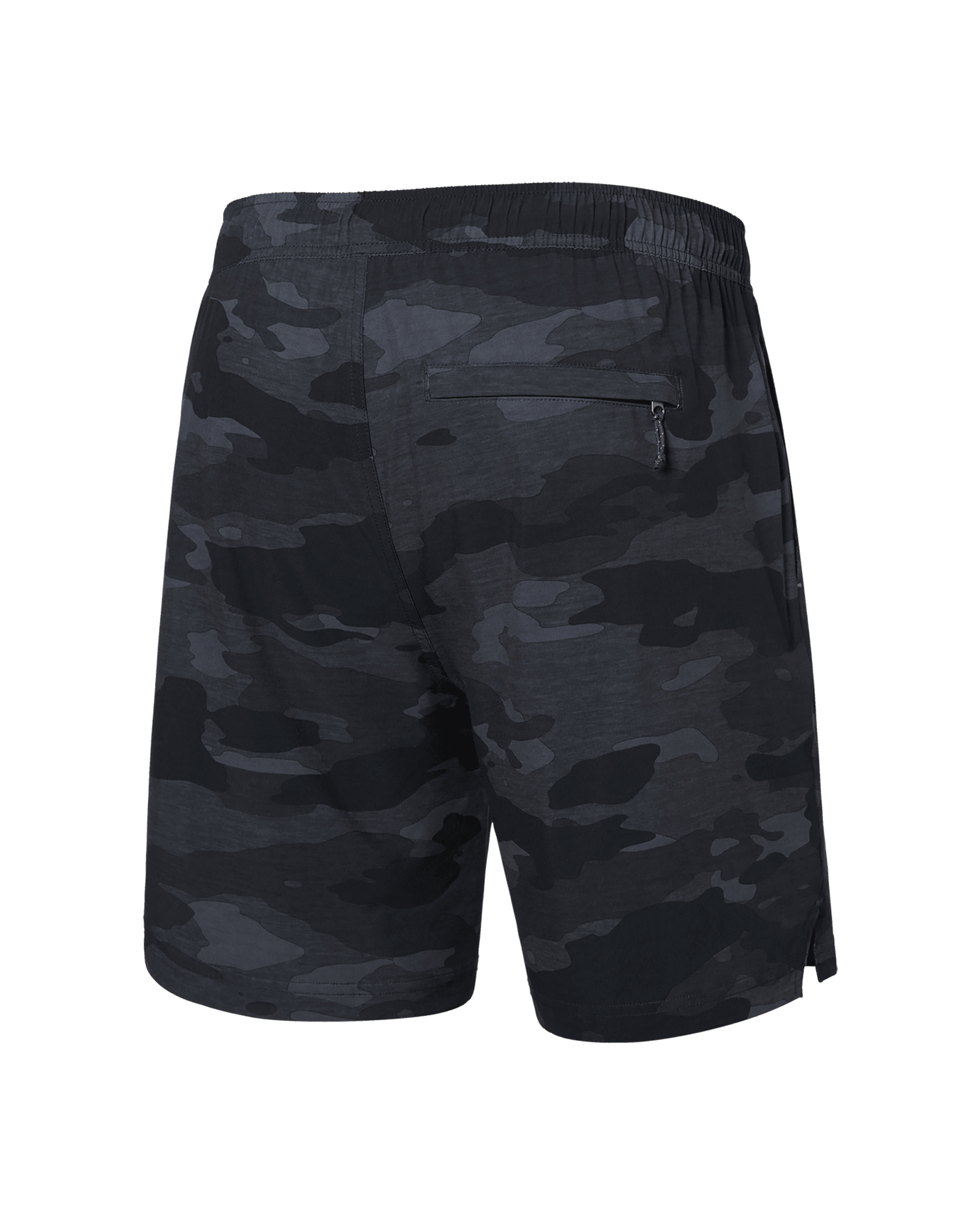 Back of Multi-Sport 2N1 Short Regular in Tranquil Camo- Black