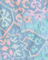 Patterned fabric with pastel colors on a blue background
