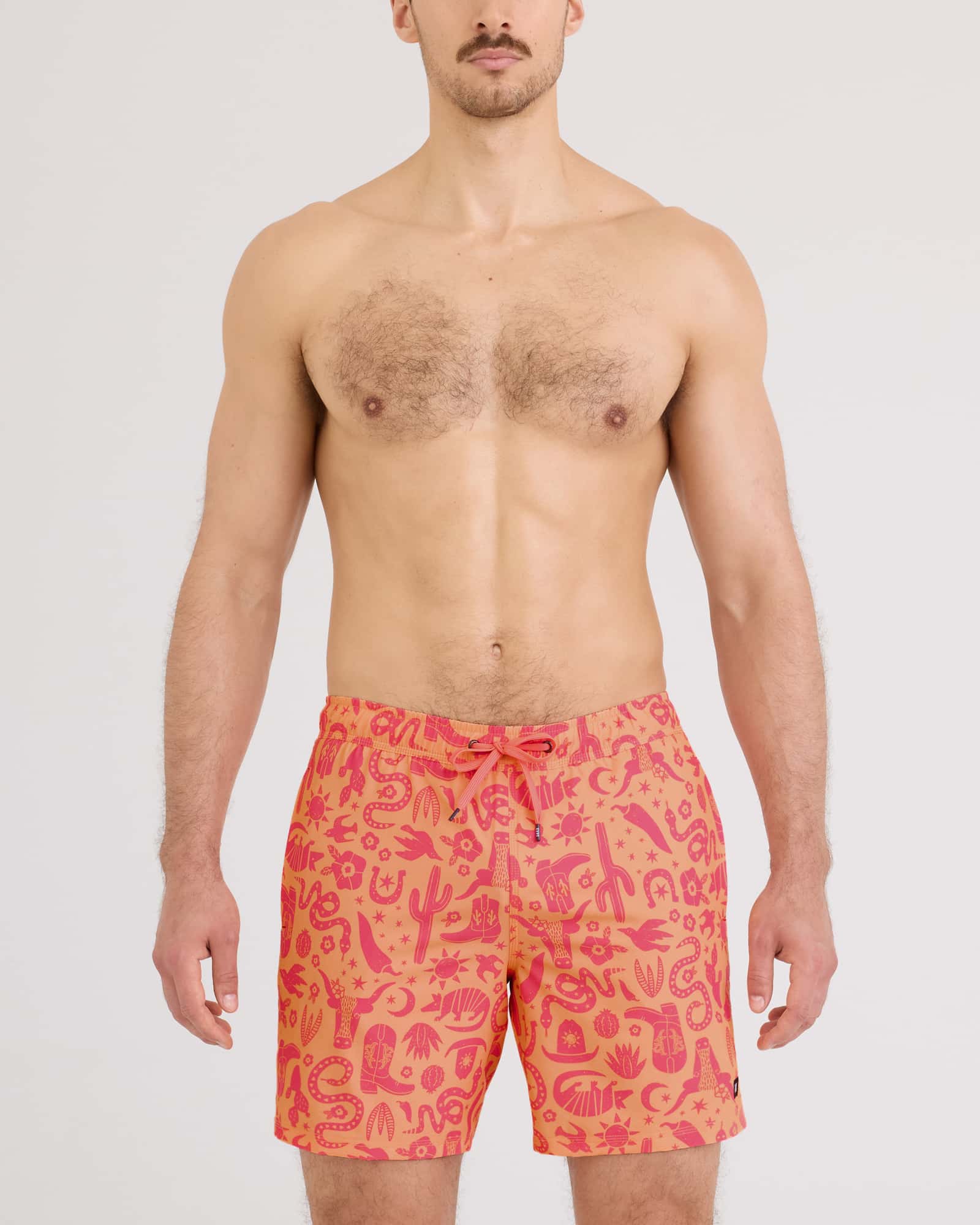 Harbormaster 2N1 Hybrid Swim Short - Seahorse Chain-LightCoral