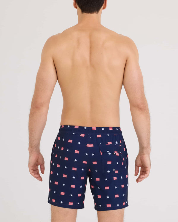 Back - Model wearing Oh Buoy 2N1 Volley 7" in USA Signet-Maritime