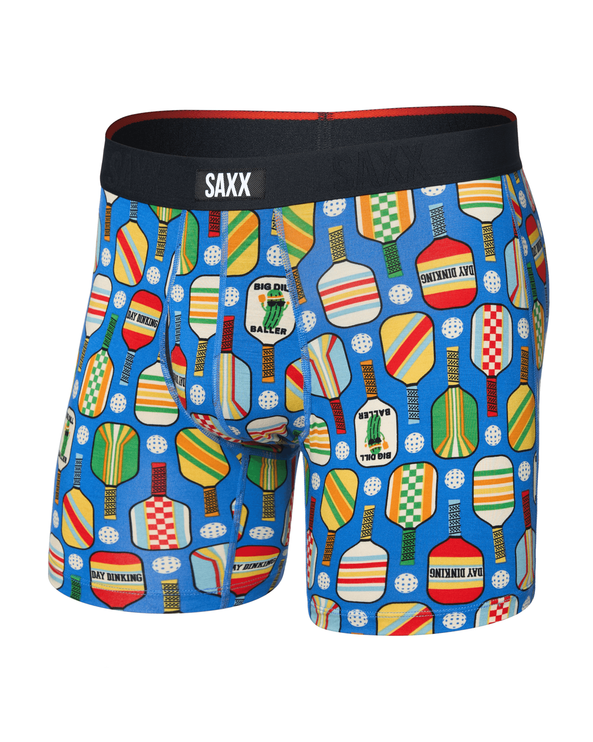 Front of  Vibe Xtra Soft Comfort Boxer Brief Fly in Day Dinking-Bold Blue