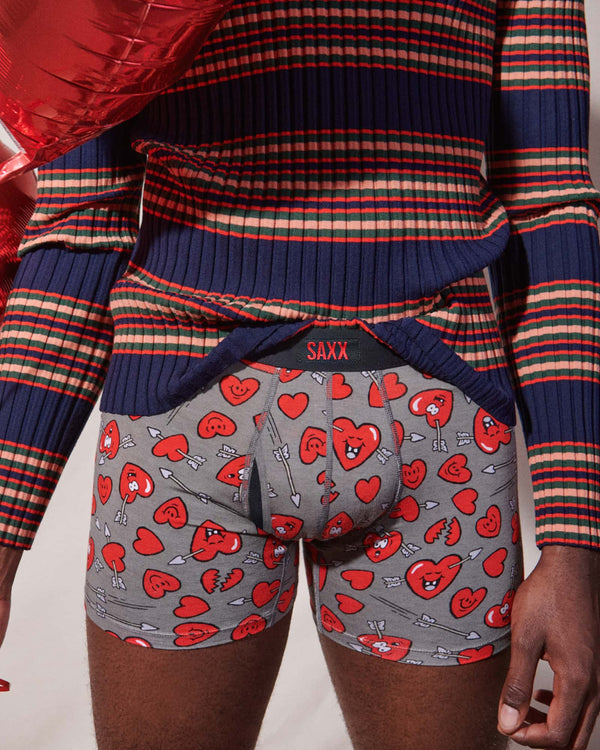 Front - Model wearing Vibe Xtra Boxer Brief Fly in Lovestruck