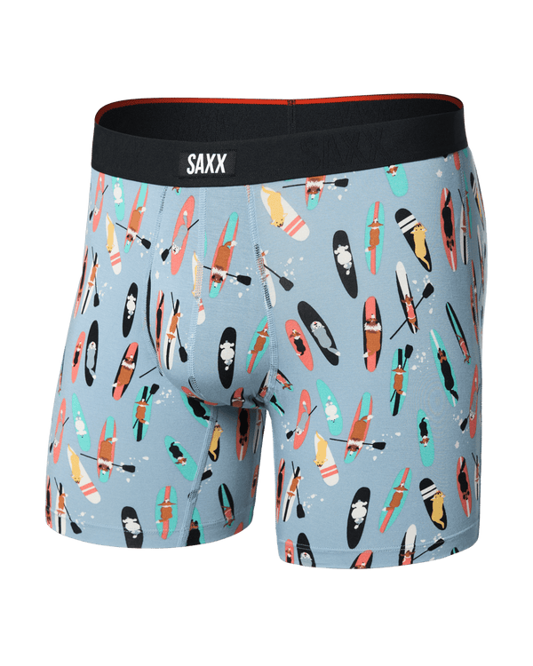 Front of Vibe Xtra Boxer Brief Fly in Sup Dogs-Ashley Blue