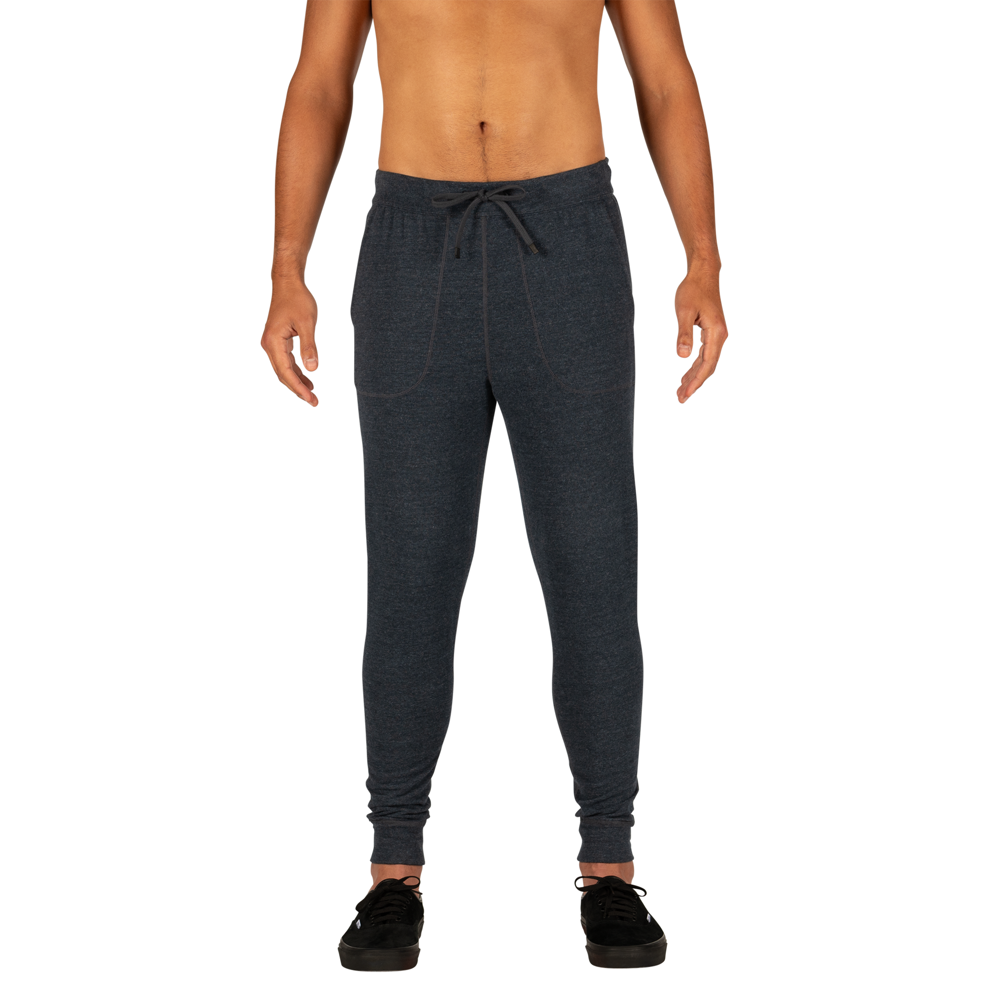 Front - Model wearing 3Six Five Lounge Pant in Ink Heather