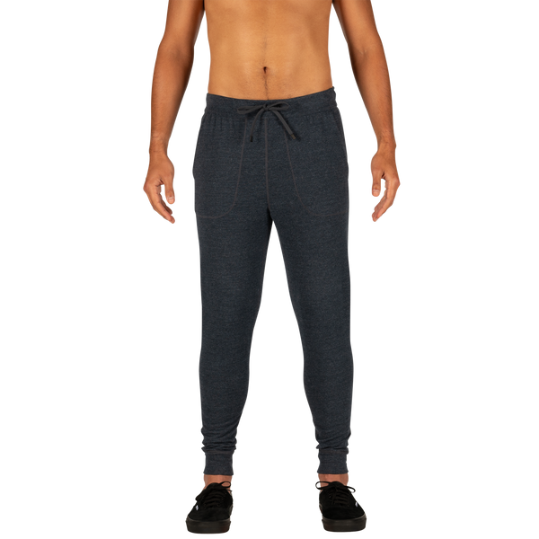 Front - Model wearing 3Six Five Lounge Pant in Ink Heather