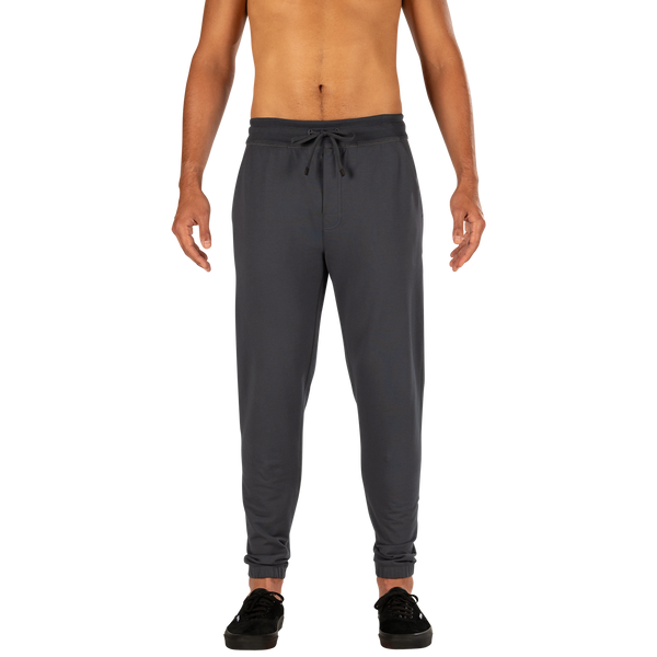 Front - Model wearing Down Time Lounge Pant in India Ink