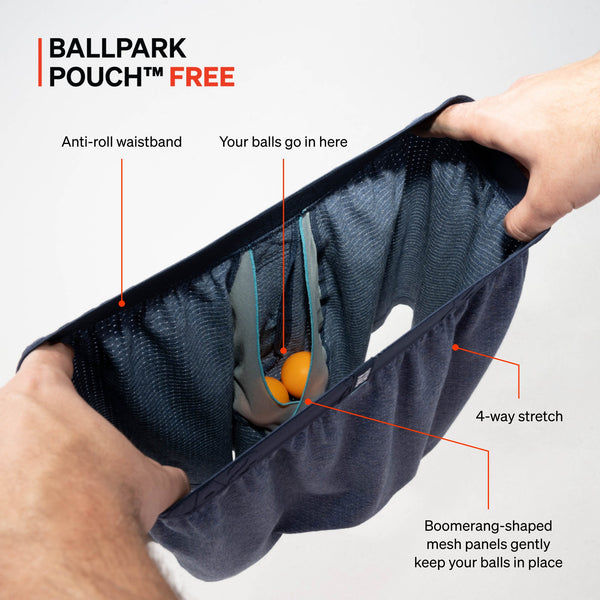 SAXX Underwear BallPark Pouch FREE with Flat Out Seams and Three-D Fit technology
