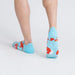 Front - Model wearing Whole Package Low Show Sock in Lobster Lounger- Aqua
