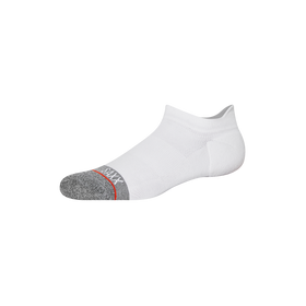 Front of Whole Package Low Show Sock in White/Grey Heather