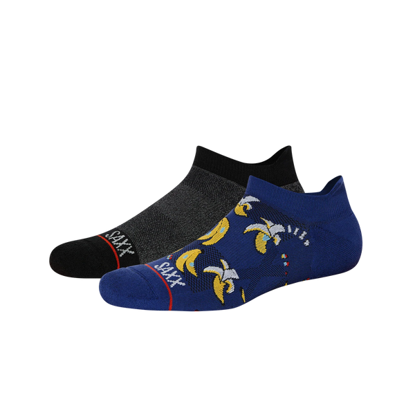 Front of Whole Package Low Show Sock 2 Pack in Racer Blue/Black