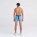 Back - Model wearing DropTemp Cooling Mesh Boxer Brief in Blue Moon Heather