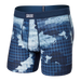 Front of Droptemp Cooling Mesh Boxer Brief Fly in Cloud Drop Camo- Navy