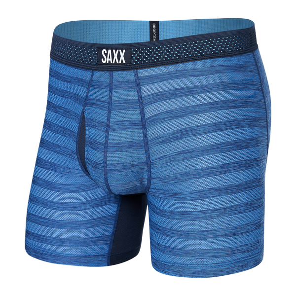 Front of Droptemp Cooling Mesh Boxer Brief Fly in Granada Sky Heather