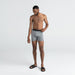 Front - Model wearing Daytripper Boxer Brief Fly 3 Pack in Black/Grey/Navy