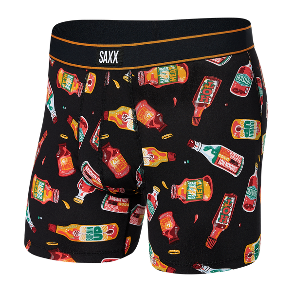 Front of Daytripper Boxer Brief Fly in Hot Ones- Black