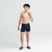 Front - Model wearing Daytripper Boxer Brief Fly 3 Pack in Navy Heather