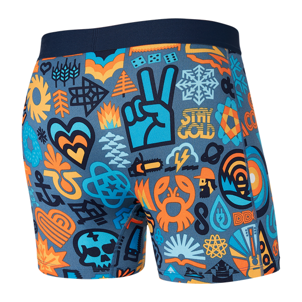 Back of Daytripper Boxer Brief Fly in Pretty Much Everything-Blue