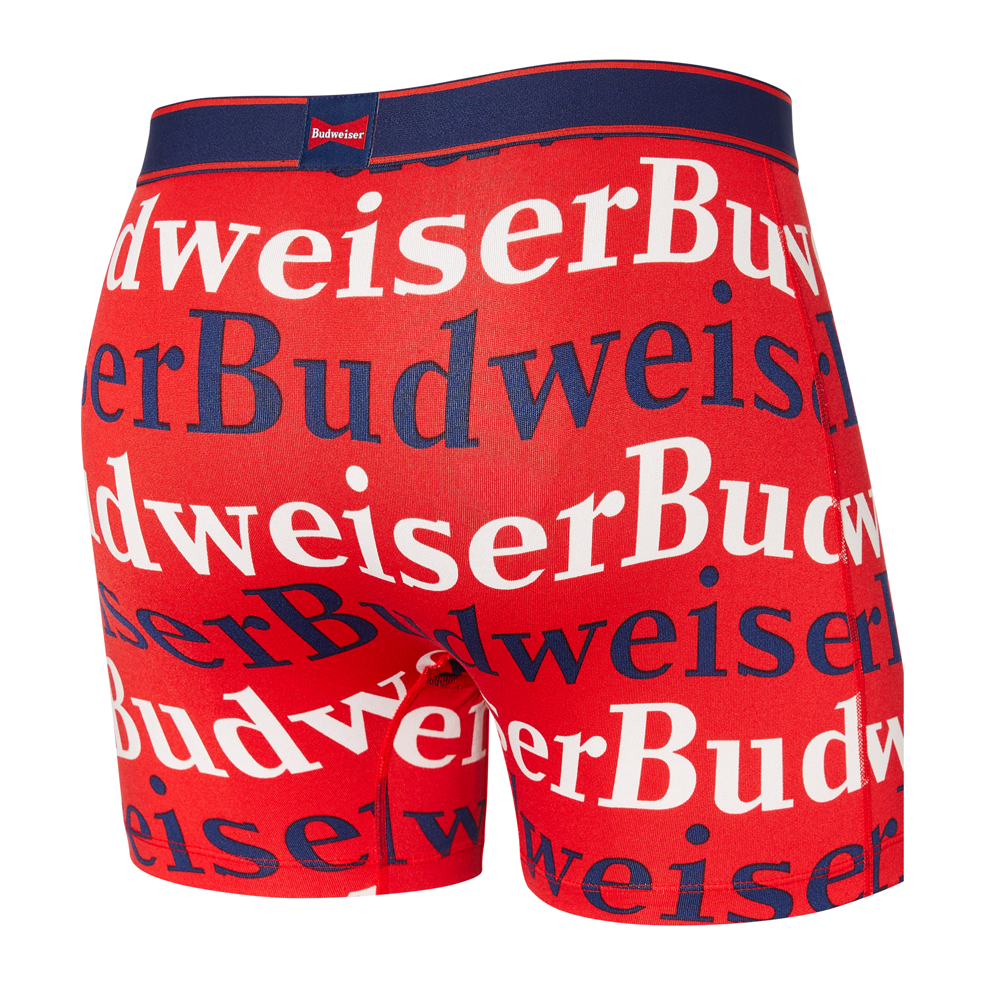 Back of Daytripper Boxer Brief Fly in Re-Run- Red