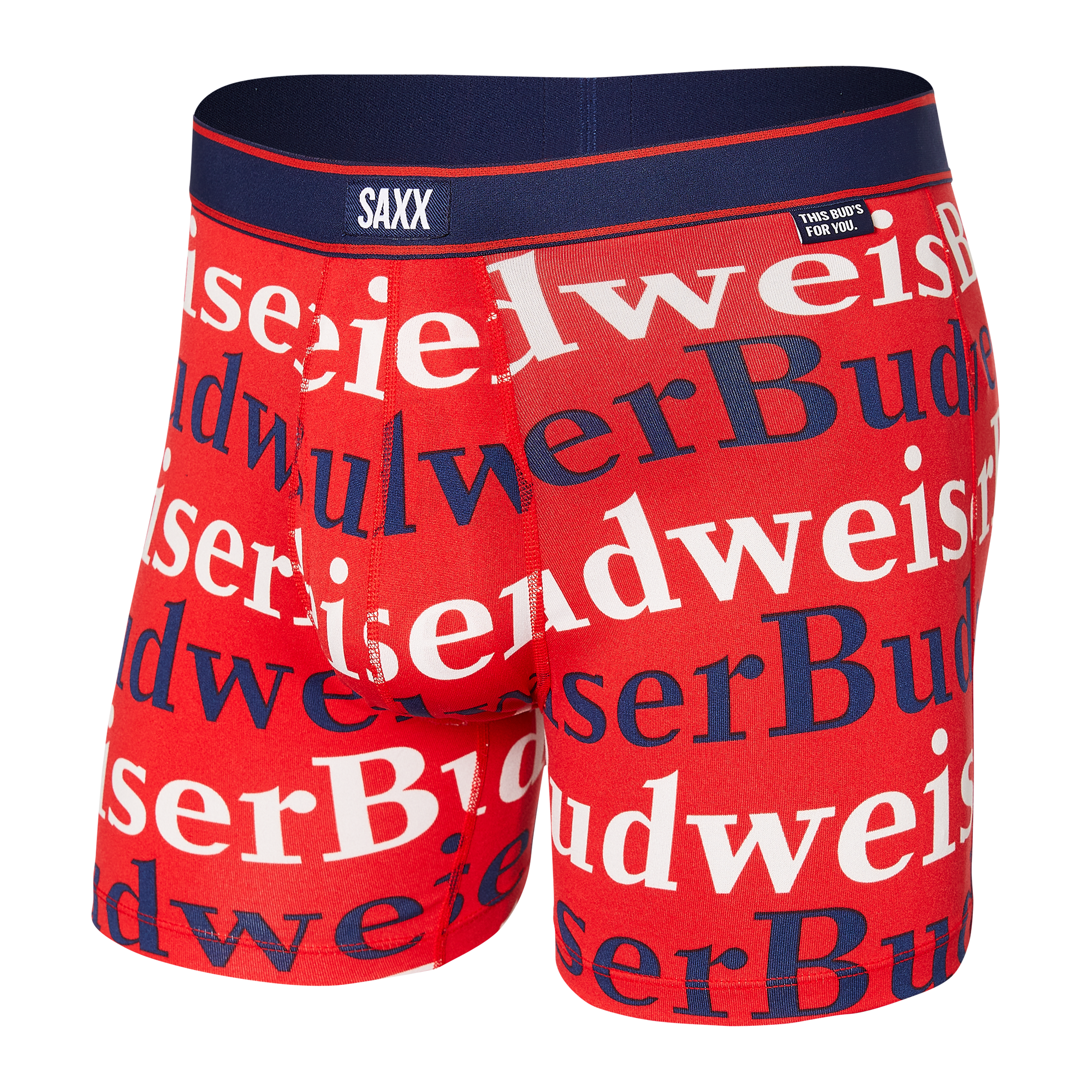 Front of Daytripper Boxer Brief Fly in Re-Run- Red