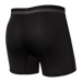 Back of Sport Mesh Boxer Brief Fly in Black