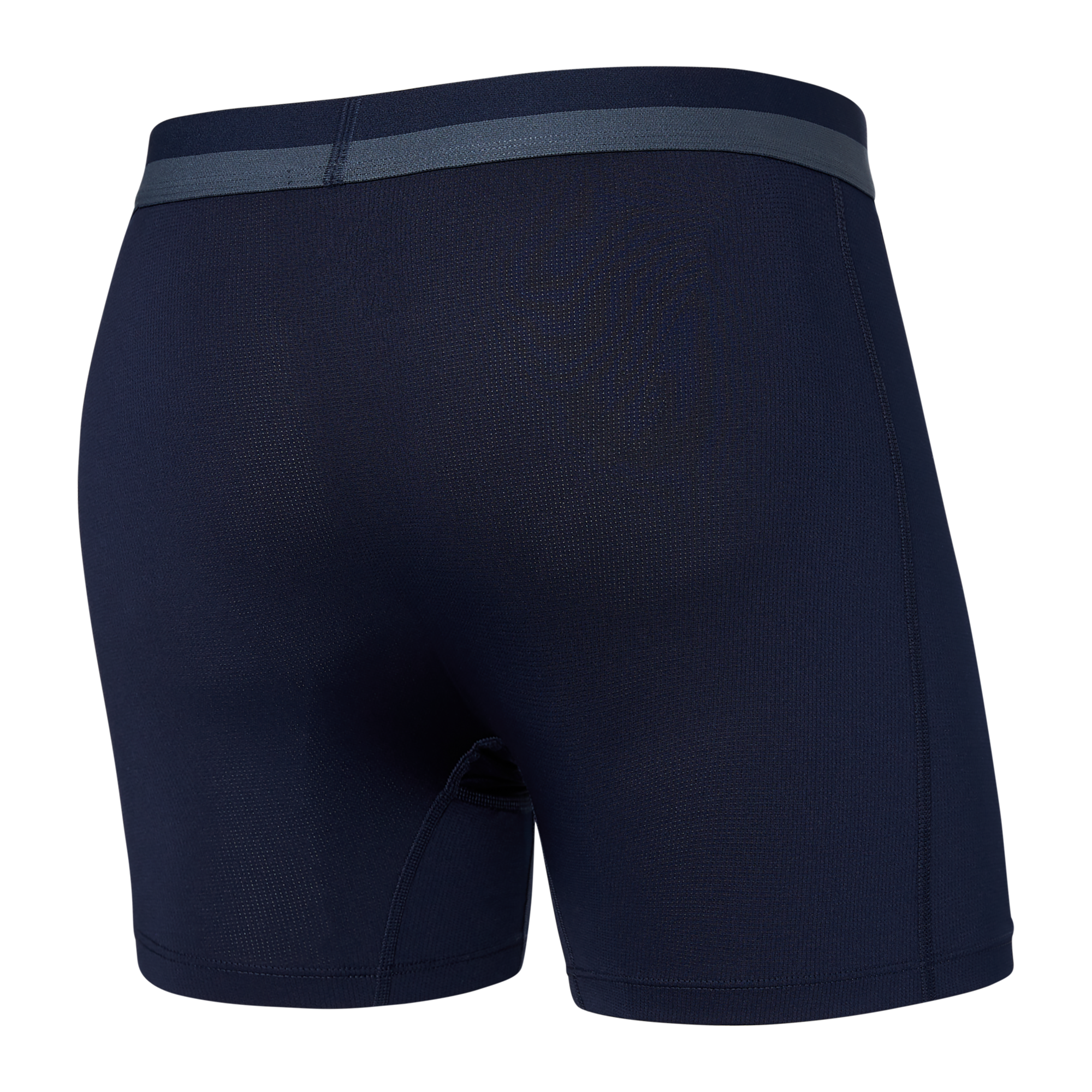 Back of Sport Mesh Boxer Brief Fly in Maritime