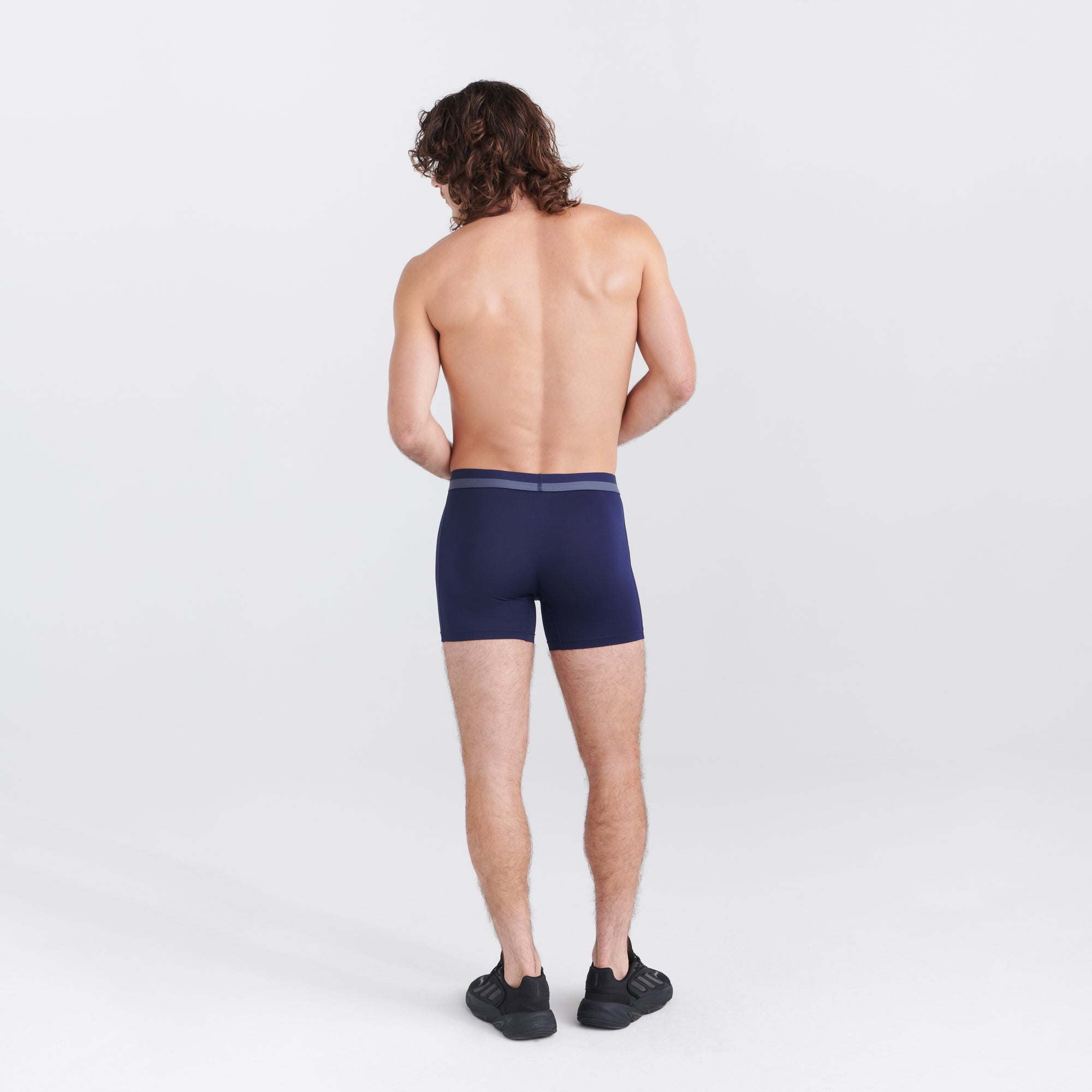 Back - Model wearing Sport Mesh Boxer Brief Fly in Maritime