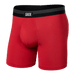 Front of Sport Mesh Boxer Brief in Sunset Red