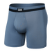Front of Sport Mesh Boxer Brief in Stone Blue